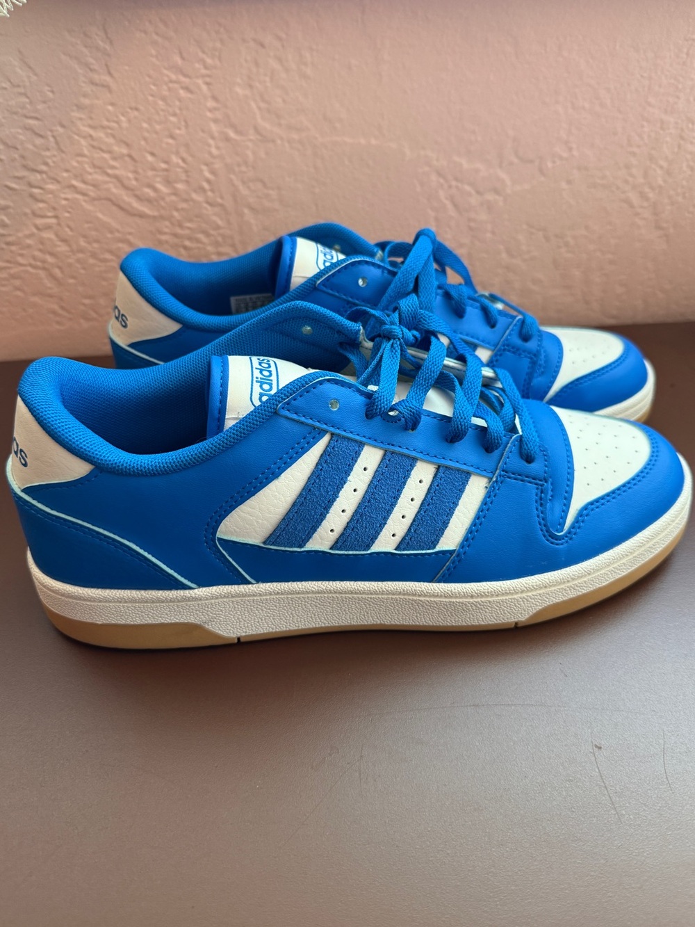 adidas Royal Blue and White Low-Top Sneakers